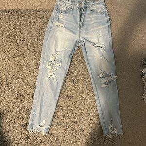 American Eagle high waist stretch distressed skinny jeans